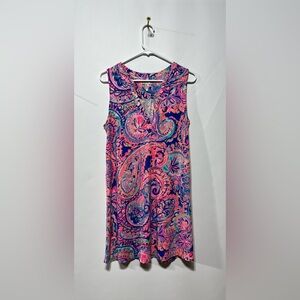 Lilly Pulitzer DEV Sleeveless Dress features the Drop Me A Lime Size Small